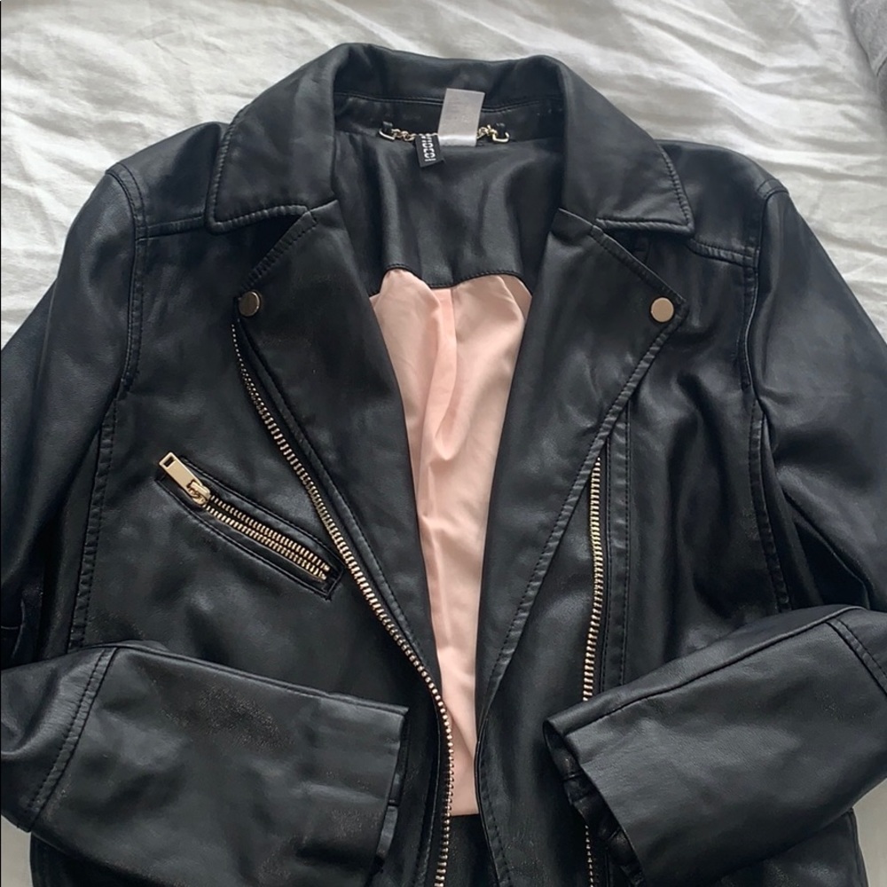 H&M Leather Jacket Size 4